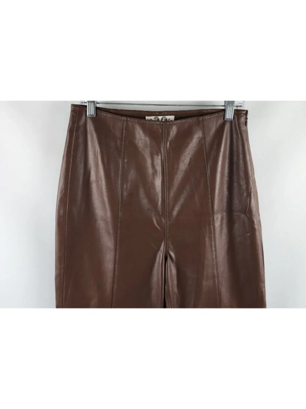 We The Free Jeans Womens 30x28 Brown Spitfire Faux Leather Skinny Side Zip Pant